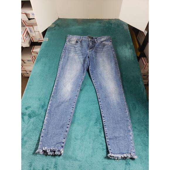Lucky Brand Jeans Size 8 Womens Blue Stretch Pant Denim Mid Rise Ava Skinny - Picture 1 of 14